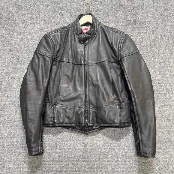The Unbranded Brand Other - VTG Marsee Leather Jacket Men's Sz 38 Small Full Zip Motorcycle Grunge Black
